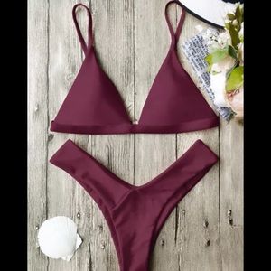Burgundy bikini set! Never worn!
